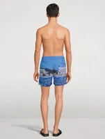 Bulldog Photographic Mid-Length Swim Shorts