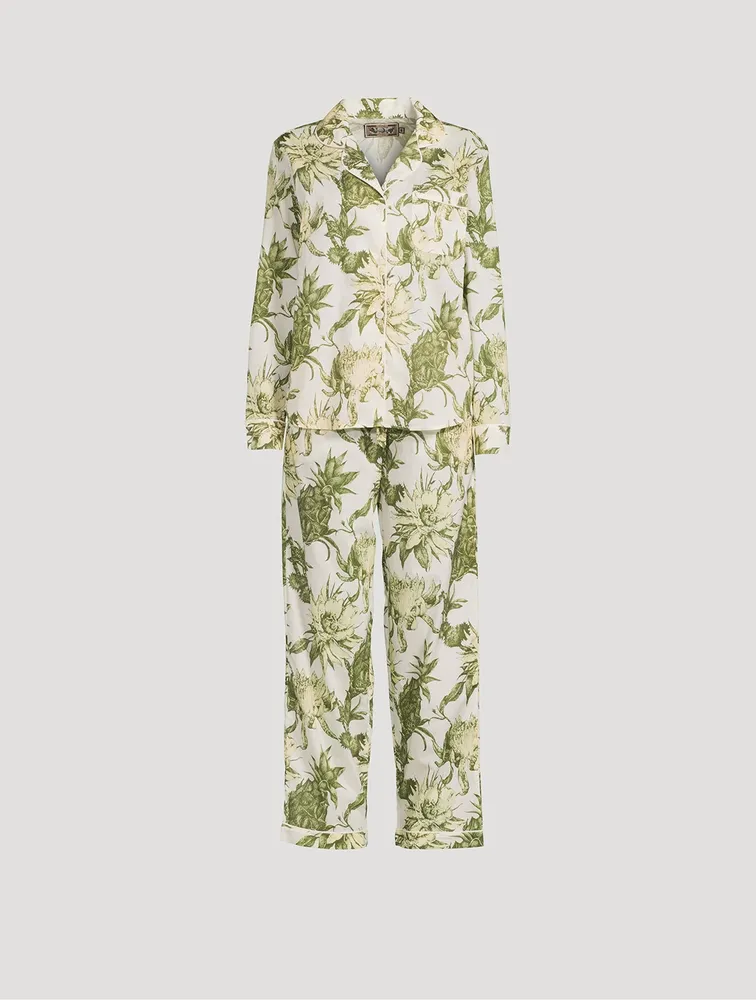 Long Pajama Set Night Bloom Print