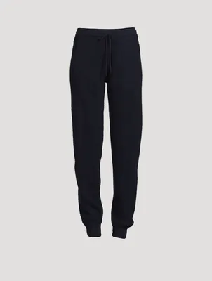 Cashmere Waffle Knit Jogger Pants