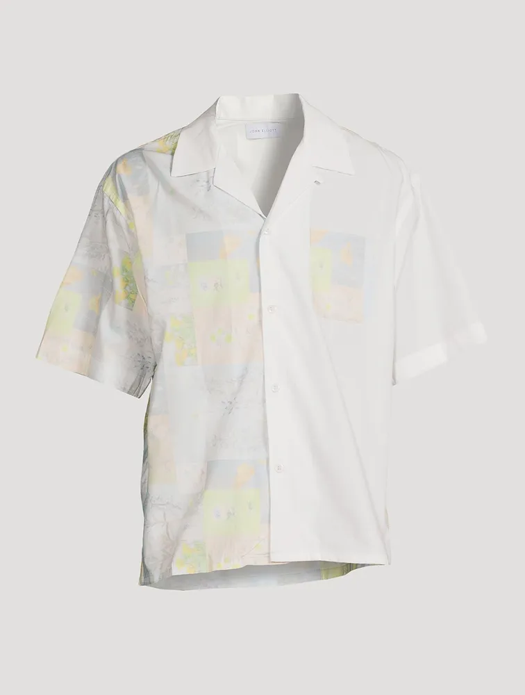 Camp Shirt Super Bloom Grid Print