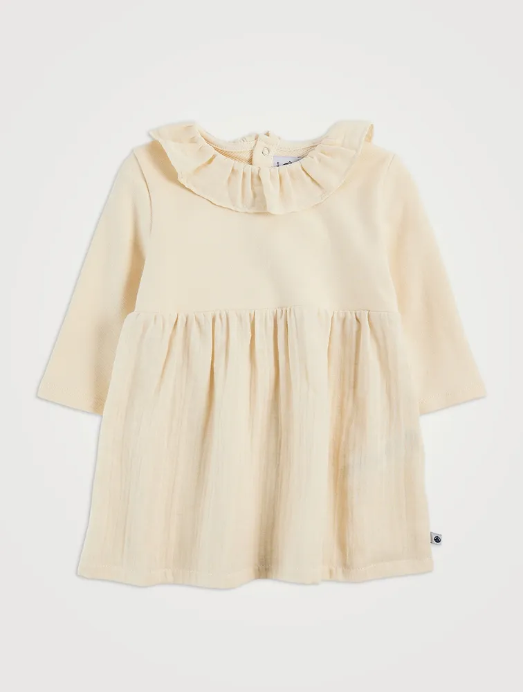 Cotton Long-Sleeve Dress