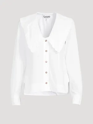 Ruffle Collar Blouse