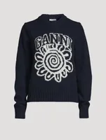 Flower Jacquard Sweater