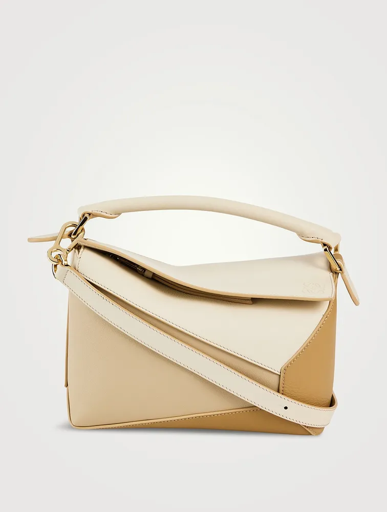 Small Puzzle Edge Leather Bag