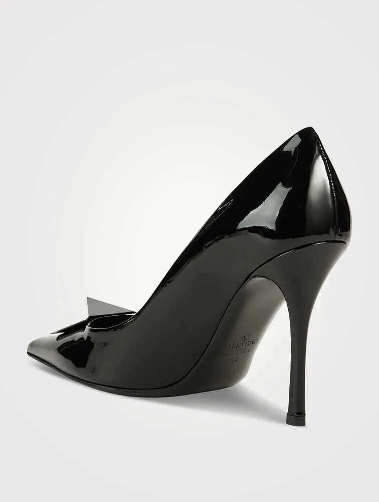 One Stud Leather Pumps