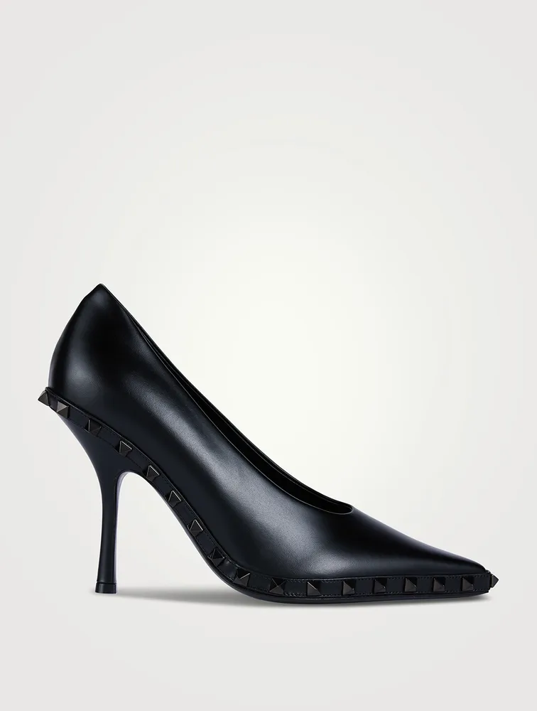 Rockstud Leather Pumps
