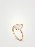 S Motif Serpent Bohème 18K Rose Gold Ring With Pink Quartz