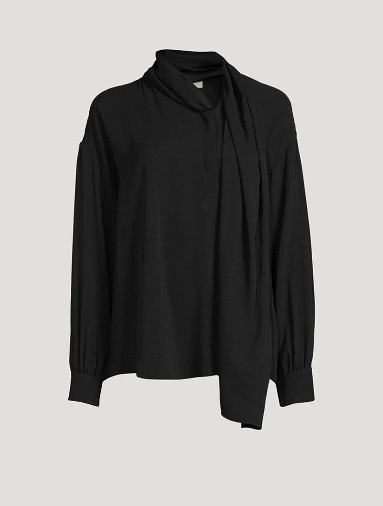Darnelle Draped Silk Blouse