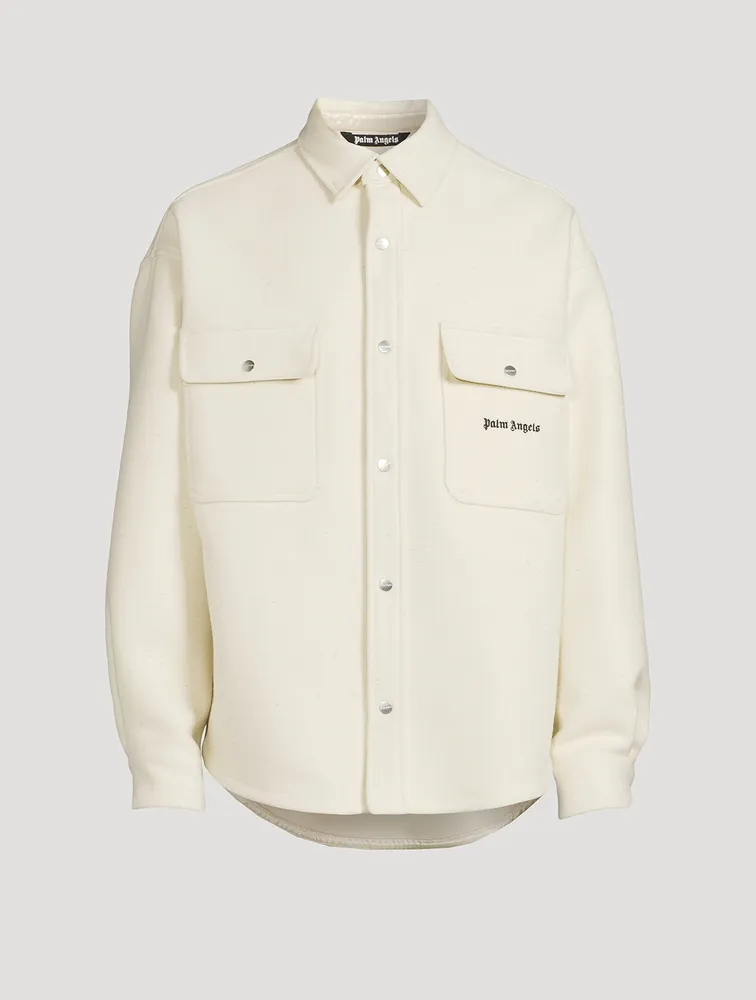 Wool Pocket Logo Overshirt