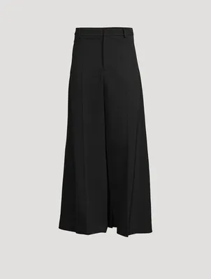 Wool Wide-Leg Pants
