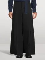 Wool Wide-Leg Pants