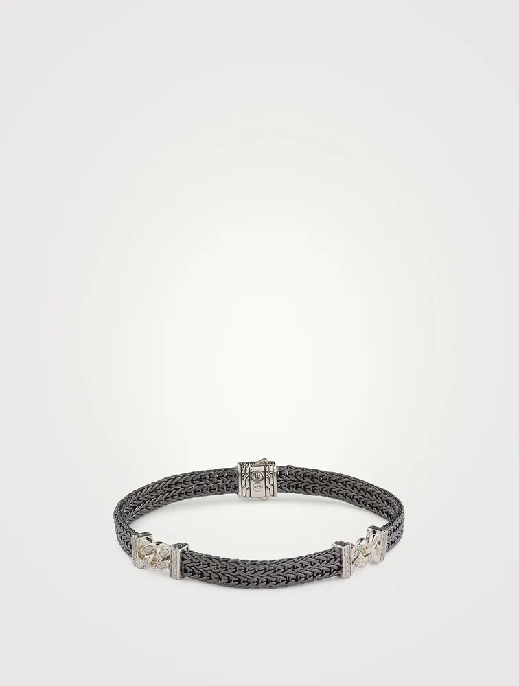 Rata Chain Pavé Station Bracelet