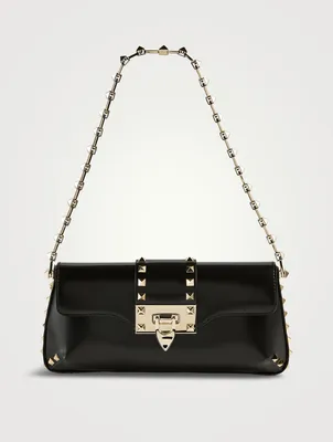 Small Rockstud Leather Clutch