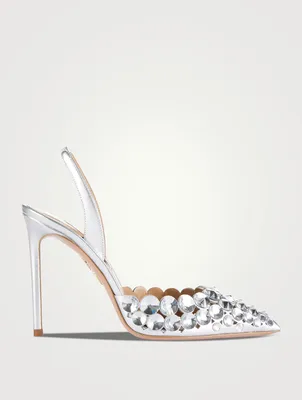 Maxi-Tequila Metallic Leather Slingback Pumps