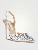 Maxi-Tequila Metallic Leather Slingback Pumps