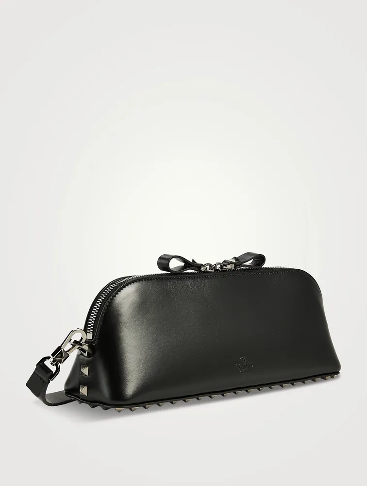 Rockstud Leather Clutch