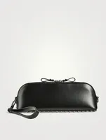 Rockstud Leather Clutch