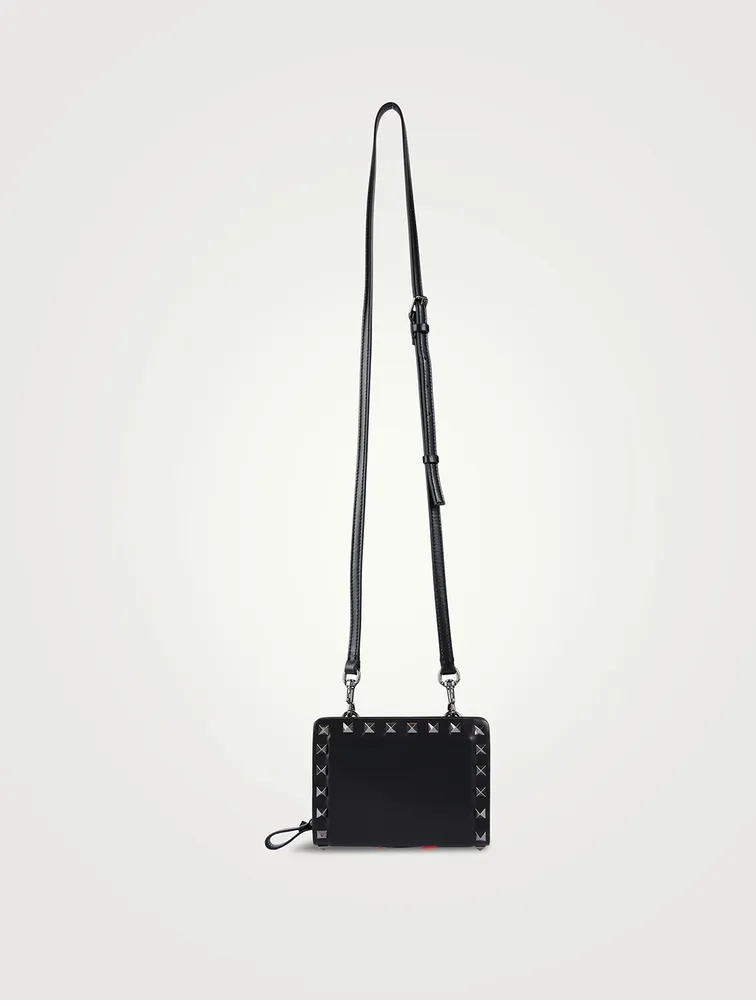 Rockstud Leather Neck Wallet