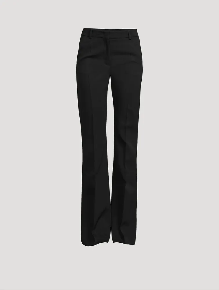 Straight-Leg Wool Trousers