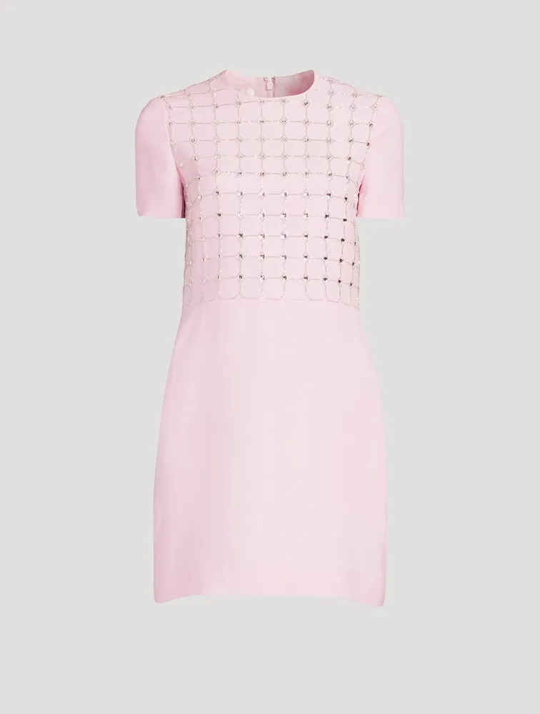 Crepe Couture Embellished Mini Dress
