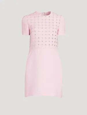 Crepe Couture Embellished Mini Dress