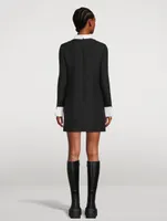 Crepe Couture Ruffled Mini Dress