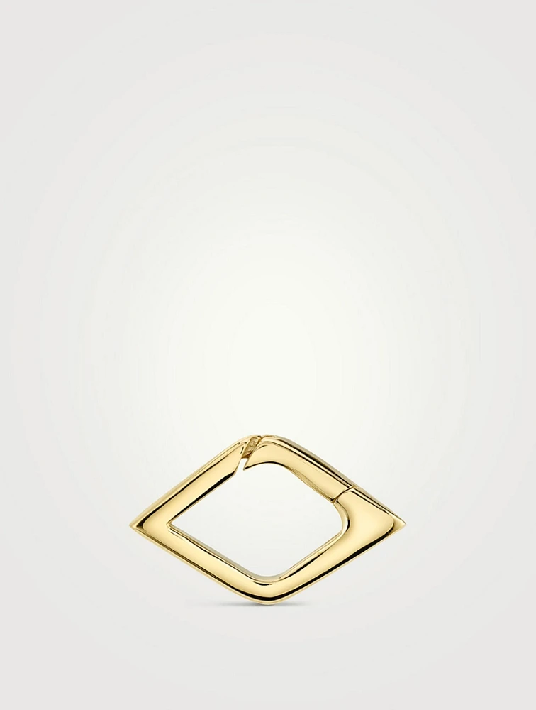 14K Gold Evil Eye Link Clip