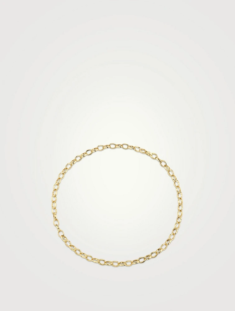 14K Gold Spring Clip Chain Necklace