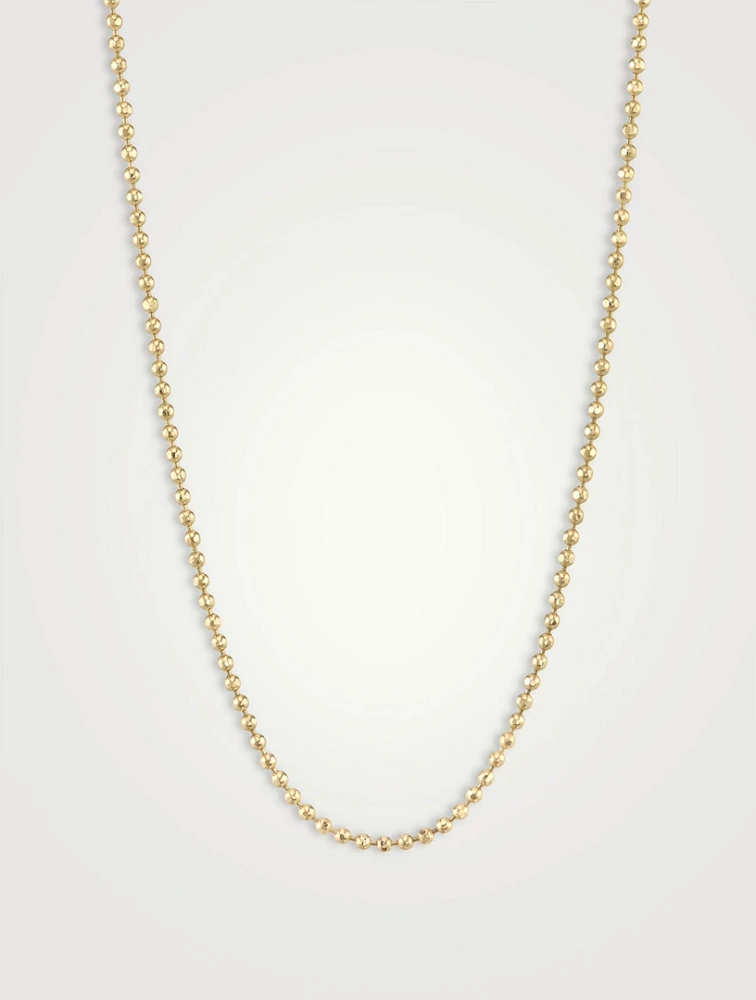 Medium 14K Gold Bolita Chain Necklace - 18-inch