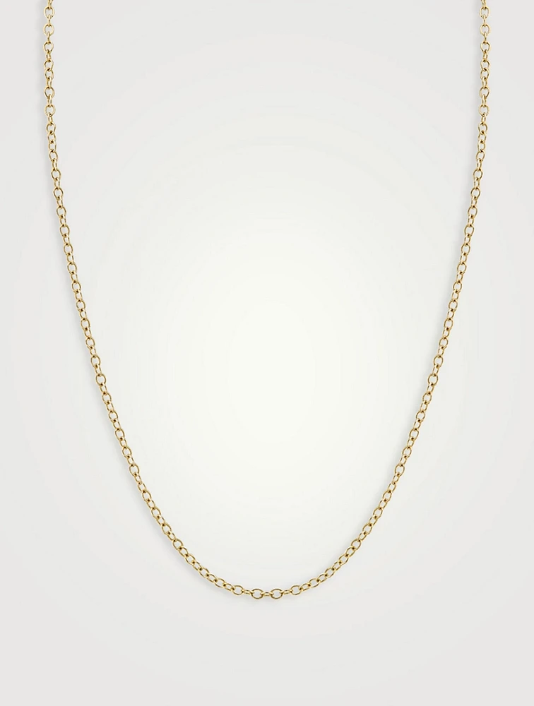14K Gold Oval Link Chain Necklace - 18-inch