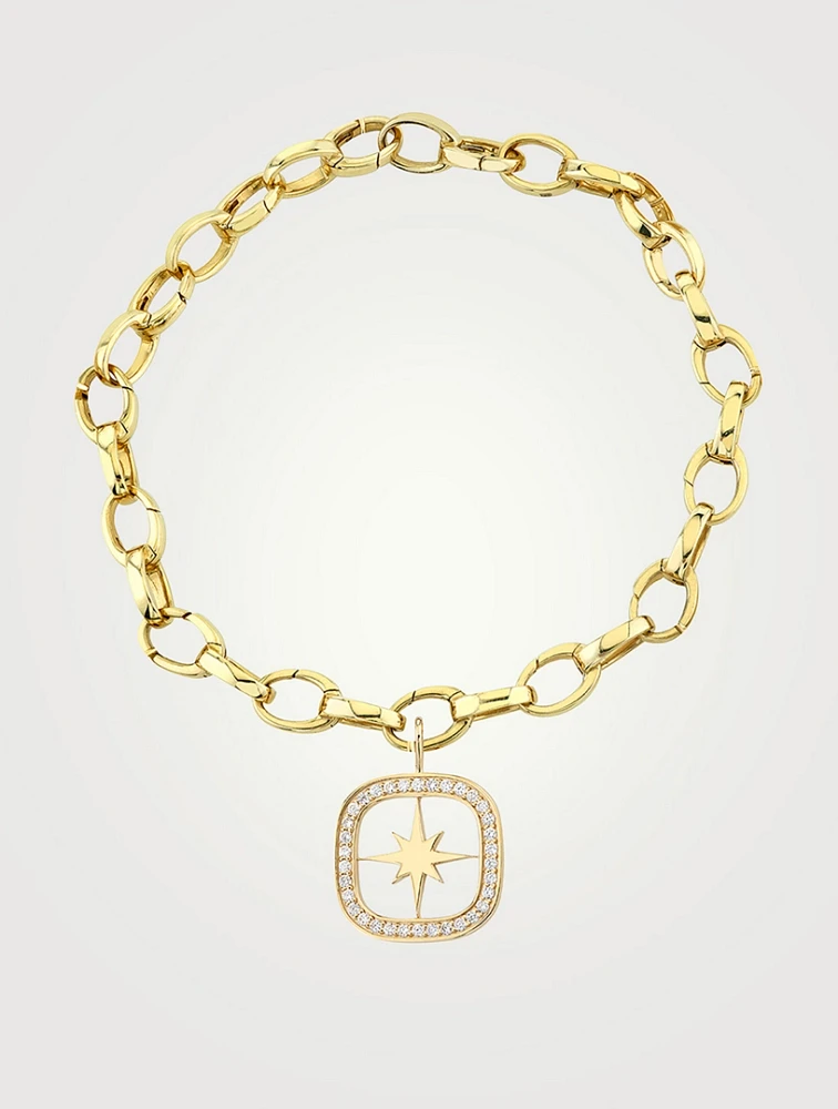 14K Spring Clip Chain Bracelet - 7-Inch