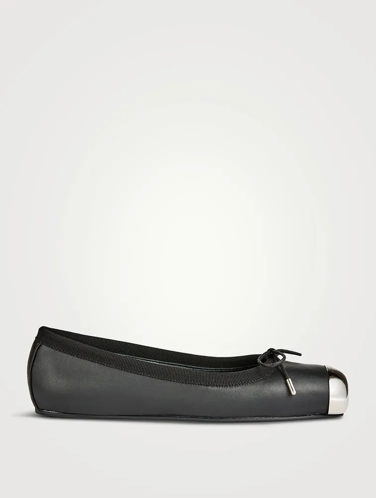 Punk Leather Ballet Flats