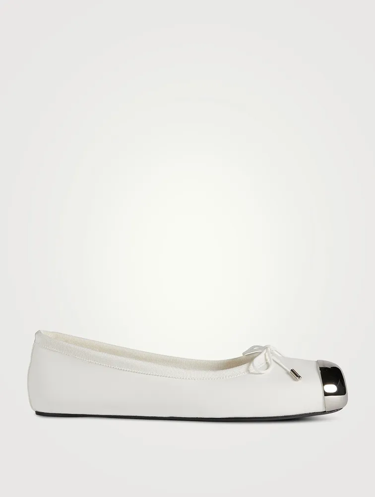 Punk Leather Ballet Flats