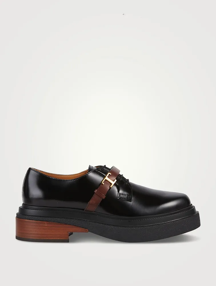 Leather Lace-Up Oxford Shoes