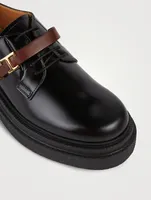 Leather Lace-Up Oxford Shoes