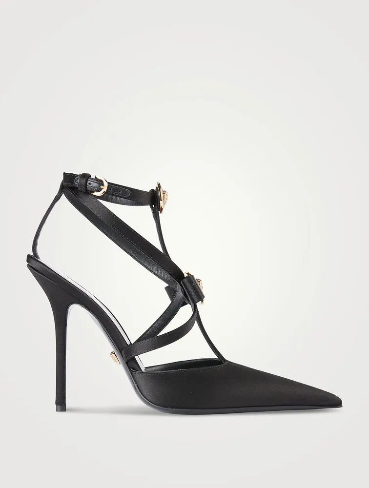 Gianni Ribbon Satin Pumps