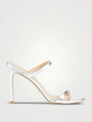 Aleena Metallic Leather Mules