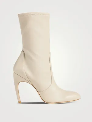 Luxecurve Stretch Leather Sock Boots