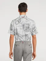 Nautical Toile Poplin Short Sleeve Shirt