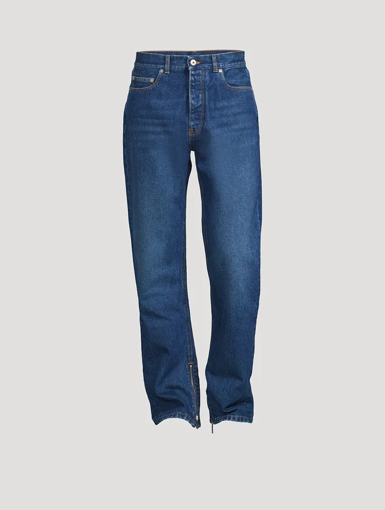 Arrow Tab Straight-Leg Jeans