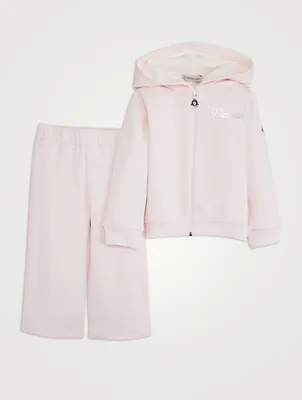 Zip Hoodie And Pants Two-Piece Set