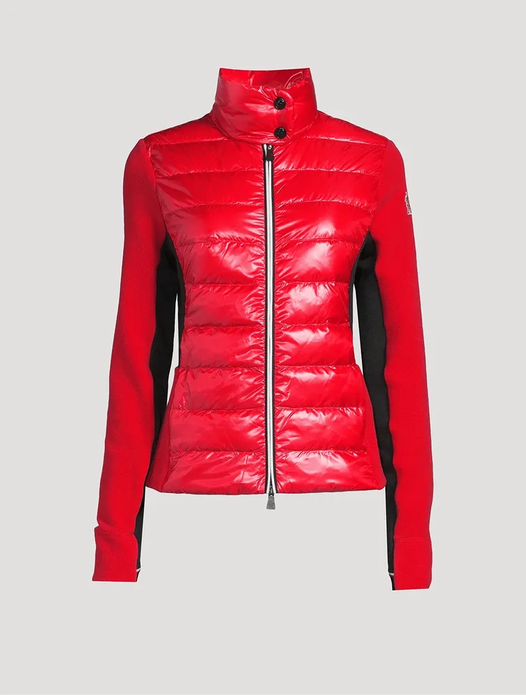 Padded Down Fleece Cardigan