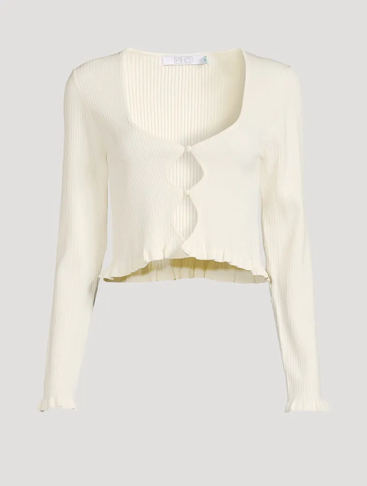 Sandy UV Reactive Cropped Cardigan