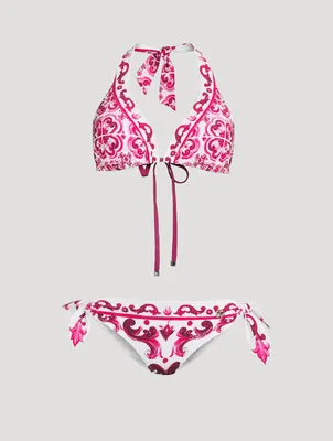 Triangle Bikini Set Majolica Print