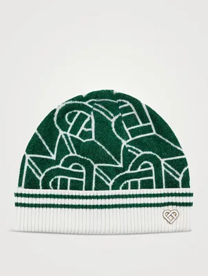 Wool Monogram Beanie