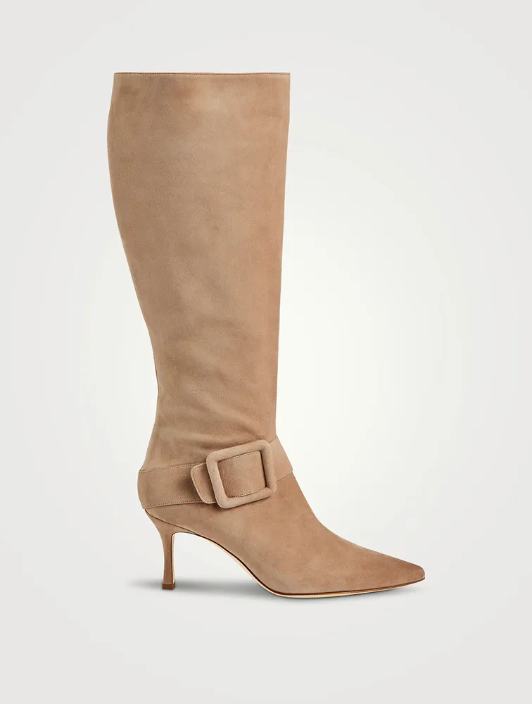 Bayhi Suede Knee-High Boots