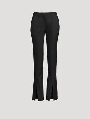 Split-Cuff Slim Trousers