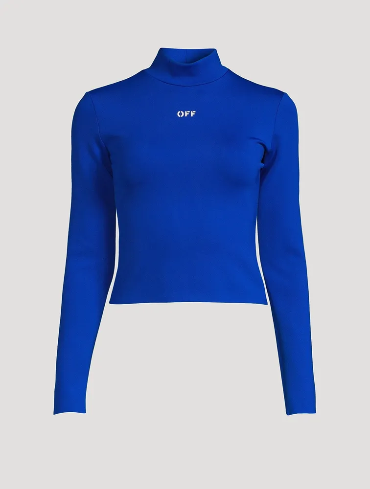 Long-Sleeve Mockneck Top