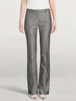 Wool And Mohair Bootcut Trousers