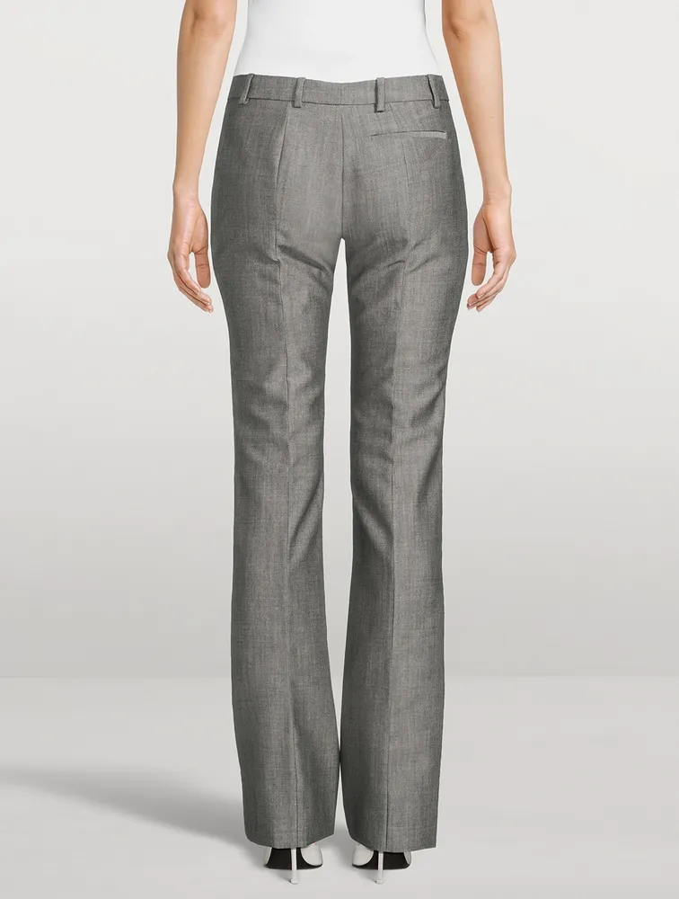 Wool And Mohair Bootcut Trousers